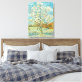Vincent van Gogh - Pink Peach Tree in Blossom Canvas Afdruk (Insitu (Slaapkamer))