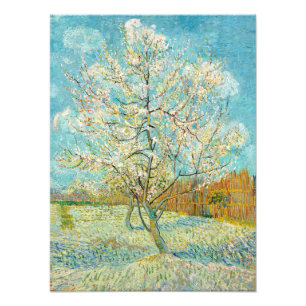 Vincent van Gogh - Pink Peach Tree in Blossom Foto Afdruk