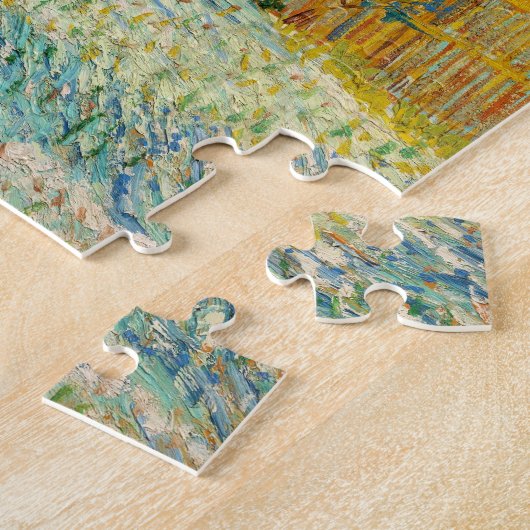 Vincent van Gogh - Pink Peach Tree in Blossom Legpuzzel (Zijkant)