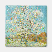 Vincent van Gogh - Pink Peach Tree in Blossom Magneet (Voorkant)