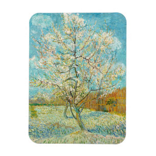 Vincent van Gogh - Pink Peach Tree in Blossom Magneet