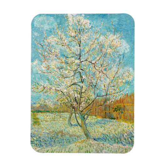 Vincent van Gogh - Pink Peach Tree in Blossom Magneet (Verticaal)