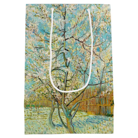 Vincent van Gogh - Pink Peach Tree in Blossom Medium Cadeauzakje (Achterkant)