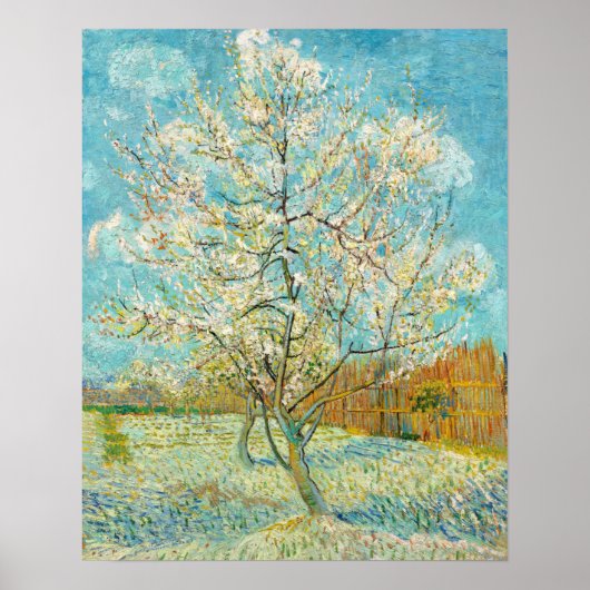 Vincent van Gogh - Pink Peach Tree in Blossom Poster (Voorkant)