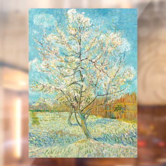 Vincent van Gogh - Pink Peach Tree in Blossom Raamsticker (Vel 2)