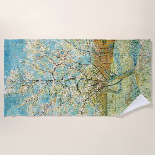 Vincent van Gogh - Pink Peach Tree in Blossom Strandlaken (Voorkant)