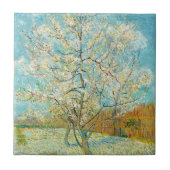 Vincent van Gogh - Pink Peach Tree in Blossom Tegeltje (Voorkant)