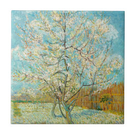 Vincent van Gogh - Pink Peach Tree in Blossom Tegeltje
