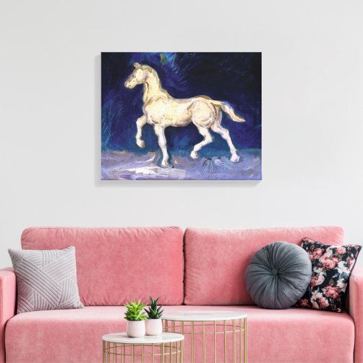 Vincent van Gogh - Plaster Statuette of a Horse Canvas Afdruk (Insitu (Woonkamer))