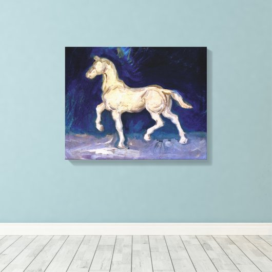 Vincent van Gogh - Plaster Statuette of a Horse Canvas Afdruk (Insitu (Houten vloer))