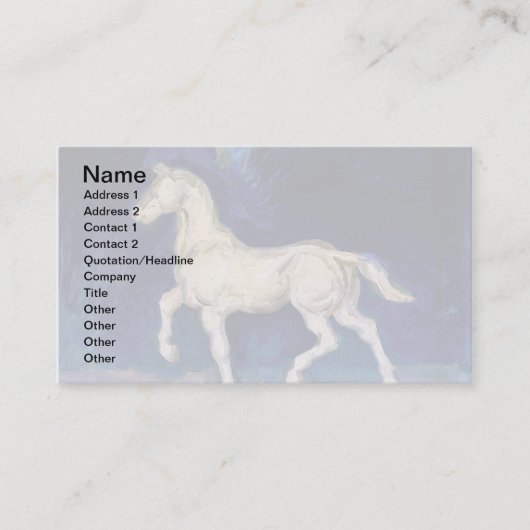 Vincent van Gogh - Plaster Statuette of a Horse Visitekaartje (Voorkant)