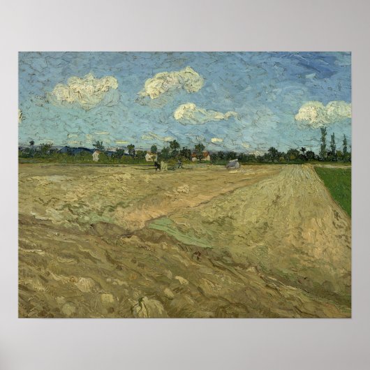 Vincent van Gogh - Plowed Fields Poster (Voorkant)