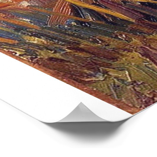 Vincent Van Gogh - Pollard Willows en Setting Sun Poster (Hoek)