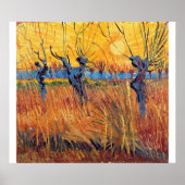 Vincent Van Gogh - Pollard Willows en Setting Sun Poster (Voorkant)
