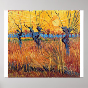 Vincent Van Gogh - Pollard Willows en Setting Sun Poster