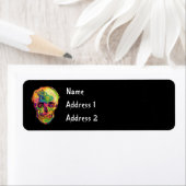 Vincent Van Gogh - Pop Art Halloween Schedel Etiket (Insitu)