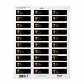 Vincent Van Gogh - Pop Art Halloween Schedel Etiket (Full Sheet)