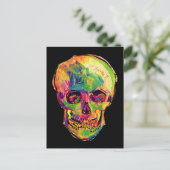 Vincent Van Gogh - Pop Art Halloween Skull Briefkaart (Staand voorkant)