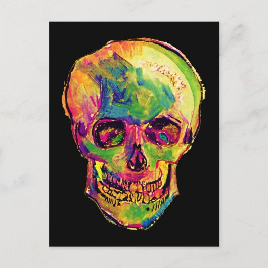 Vincent Van Gogh - Pop Art Halloween Skull Briefkaart (Voorkant)