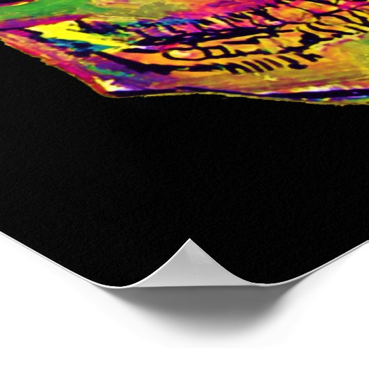 Vincent Van Gogh - Pop Art Halloween Skull Poster (Hoek)