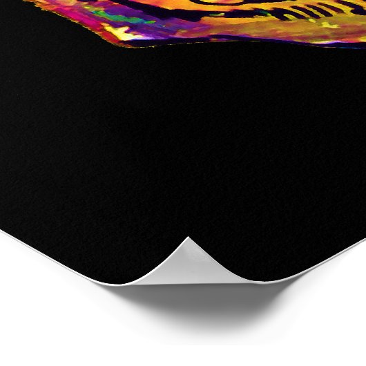 Vincent Van Gogh - Pop Art Halloween Skull Poster (Hoek)