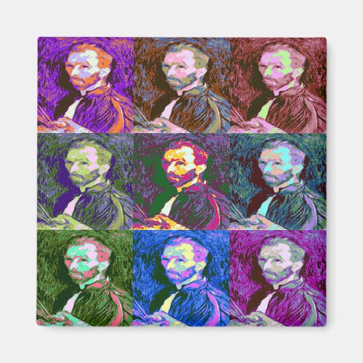 Vincent van Gogh Pop Art Magneet (Voorkant)
