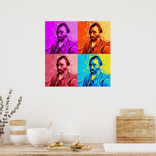 Vincent Van Gogh Pop Art Poster (Keuken)