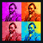 Vincent Van Gogh Pop Art Poster<br><div class="desc">Een leuke pop kunst Vincent Van Gogh ontwerp.</div>