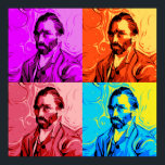 Vincent Van Gogh Pop Art Poster<br><div class="desc">Een leuke pop kunst Vincent Van Gogh ontwerp.</div>
