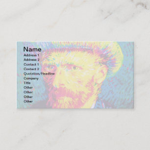 Vincent Van Gogh - Pop Art Zelfportret Met Hoed Visitekaartje