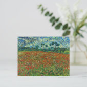 Vincent Van Gogh Poppy Field Briefkaart (Staand voorkant)