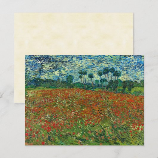 Vincent Van Gogh Poppy Field Briefkaart (Voorkant / Achterkant)