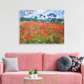 Vincent van Gogh - Poppy Field Canvas Afdruk (Insitu (Woonkamer))