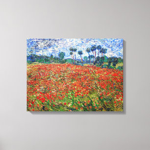 Vincent van Gogh - Poppy Field Canvas Afdruk