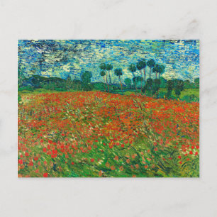 Vincent Van Gogh Poppy Field Fine Art Briefkaart