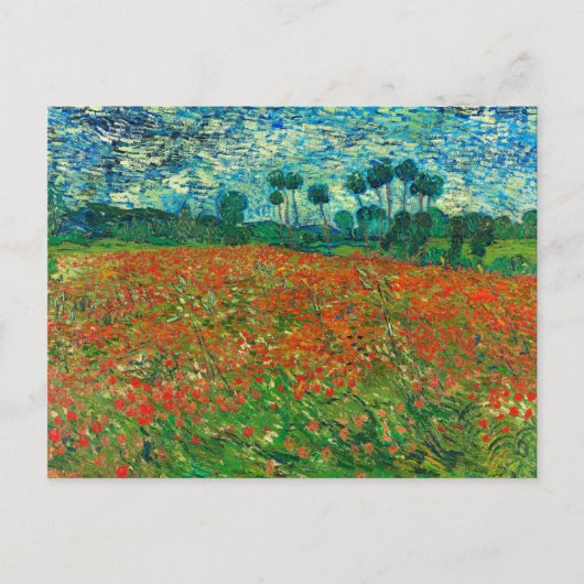 Vincent Van Gogh Poppy Field Fine Art Briefkaart (Voorkant)