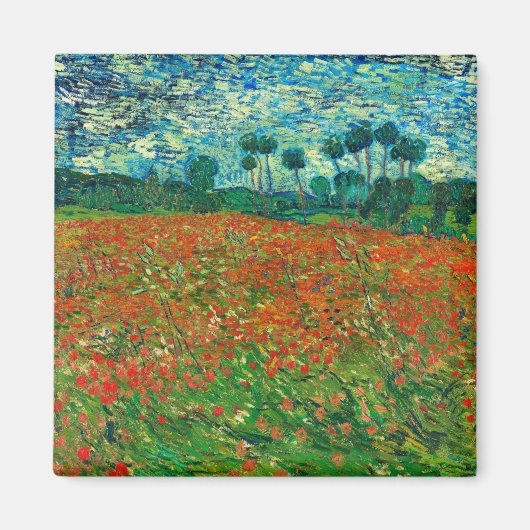 Vincent Van Gogh Poppy Field Fine Art Magneet (Voorkant)