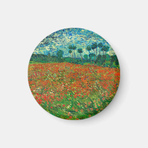 Vincent Van Gogh Poppy Field Fine Art Magneet