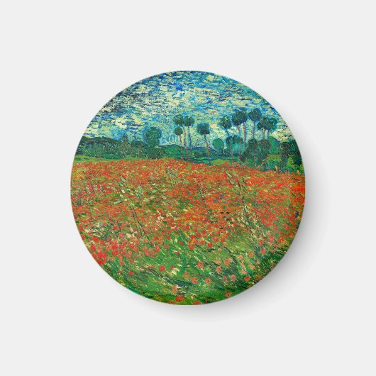 Vincent Van Gogh Poppy Field Fine Art Magneet (Voorkant)