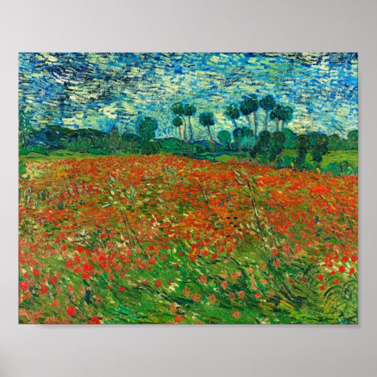 Vincent Van Gogh Poppy Field Fine Art Poster (Voorkant)