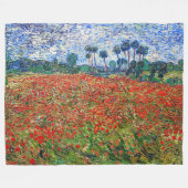 Vincent van Gogh - Poppy Field Fleece Deken (Voorkant (Horizontaal))
