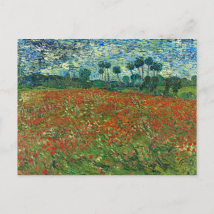 Vincent Van Gogh Poppy Field Floral  Art Briefkaart