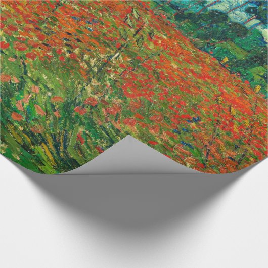 Vincent Van Gogh Poppy Field Floral  Art Cadeaupapier (Hoek)