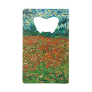 Vincent Van Gogh Poppy Field Floral  Art Creditkaart Flessenopener