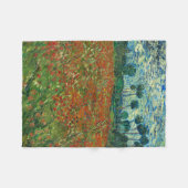 Vincent Van Gogh Poppy Field Floral  Art Fleece Deken (Voorkant (Horizontaal))