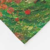Vincent Van Gogh Poppy Field Floral  Art Fleece Deken (Hoek)