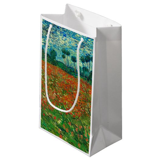 Vincent Van Gogh Poppy Field Floral  Art Klein Cadeauzakje (Voorkant Gekanteld)