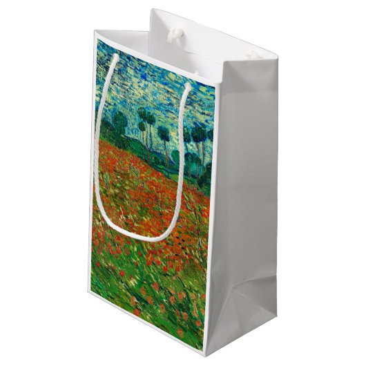 Vincent Van Gogh Poppy Field Floral  Art Klein Cadeauzakje (Achterkant Gekanteld)