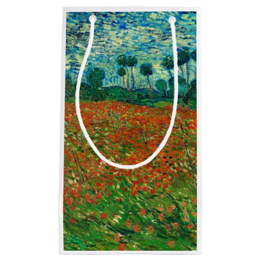 Vincent Van Gogh Poppy Field Floral  Art Klein Cadeauzakje (Voorkant)