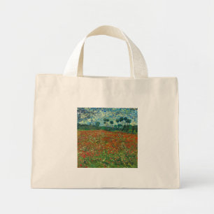 Vincent Van Gogh Poppy Field Floral Art Mini Tote Bag